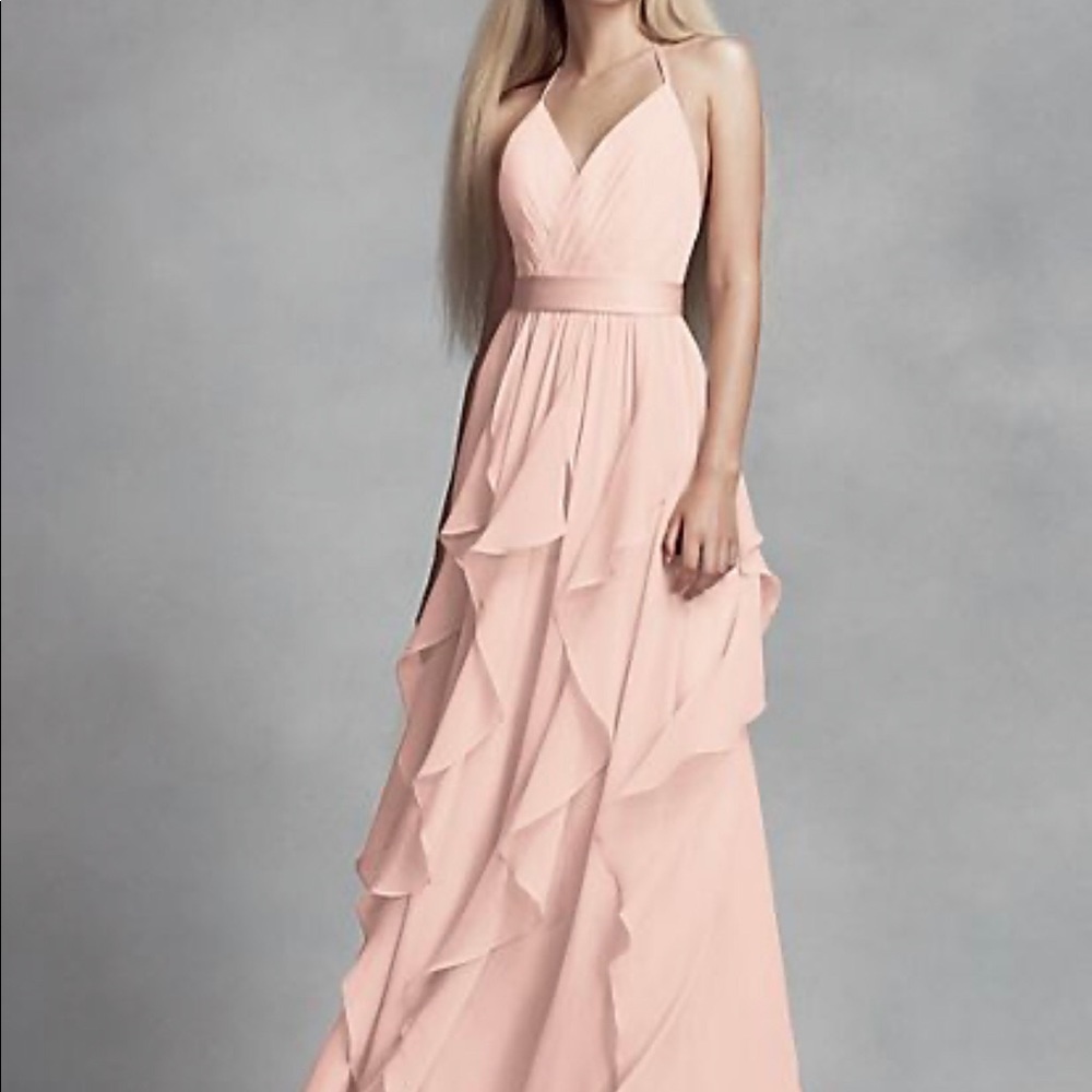 Chiffon Bridesmaid Dress with Cascading Skirt
